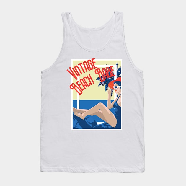 Vintage Beach Babe Tank Top by shipwrecked2020